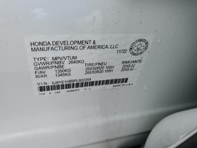 5J8YE1H89PL802254 Acura j35y5