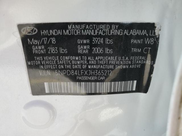 5NPD84LFXJH365212 Hyundai ELANTRA SE