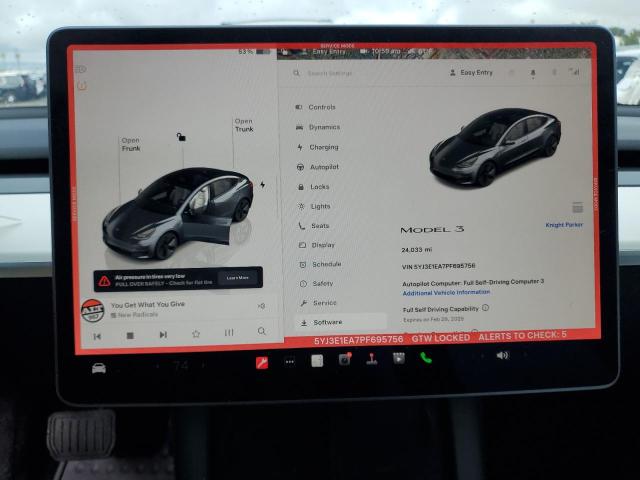 5YJ3E1EA7PF695756 Tesla 2023