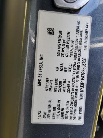 5YJ3E1EA7PF695756 Tesla 2023