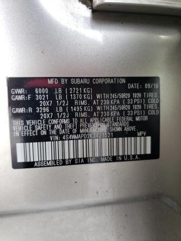 4S4WMAPD2K3421521 Subaru 2019
