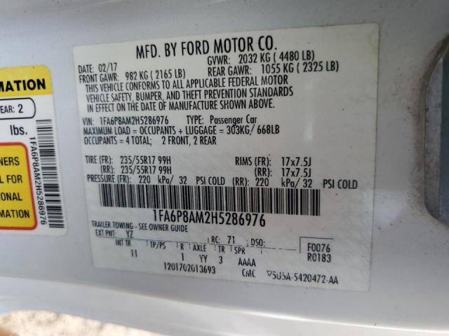 1FA6P8AM2H5286976 Ford 3.7l 4v