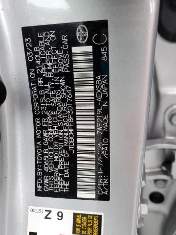 JTDBCMFE8P3017647 Toyota COROLLA LE