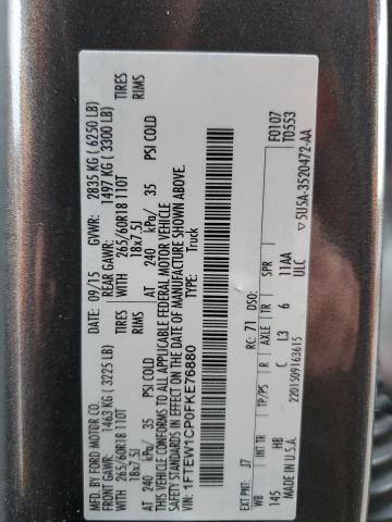 1FTEW1CP0FKE76880 Ford F150 Supercrew