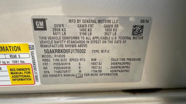 5GAKRBKD6FJ176002 Buick Enclave