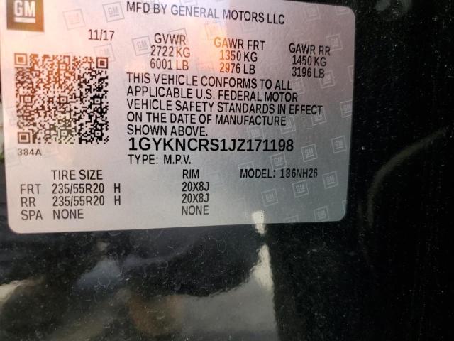 1GYKNCRS1JZ171198 Cadillac XT5 LUXURY