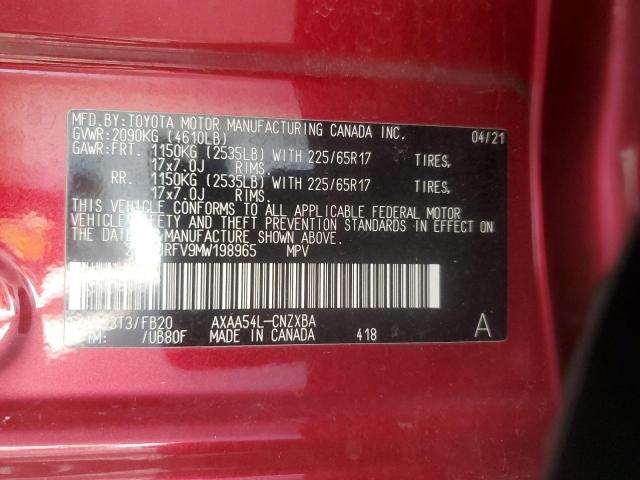 2T3F1RFV9MW198965 Toyota RAV4 LE