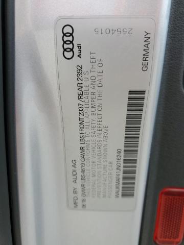 WAUKMAF41JN016240 Audi A4 PREMIUM
