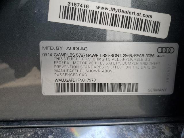 WAUJGAFD1FN017978 Audi A8 QUATTRO