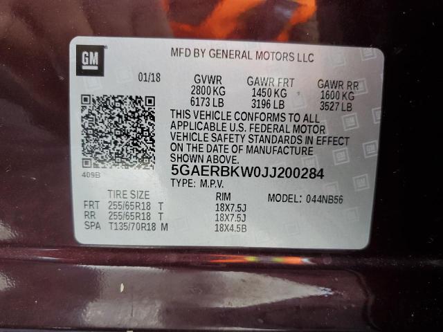 5GAERBKW0JJ200284 Buick Enclave Essence