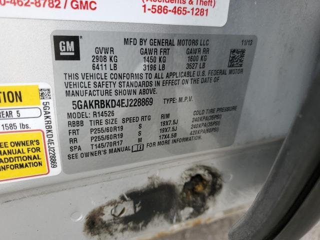 5GAKRBKD4EJ228869 Buick Enclave