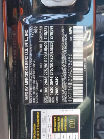 4JGFB4JE3MA375656 Mercedes-Benz GLE 350