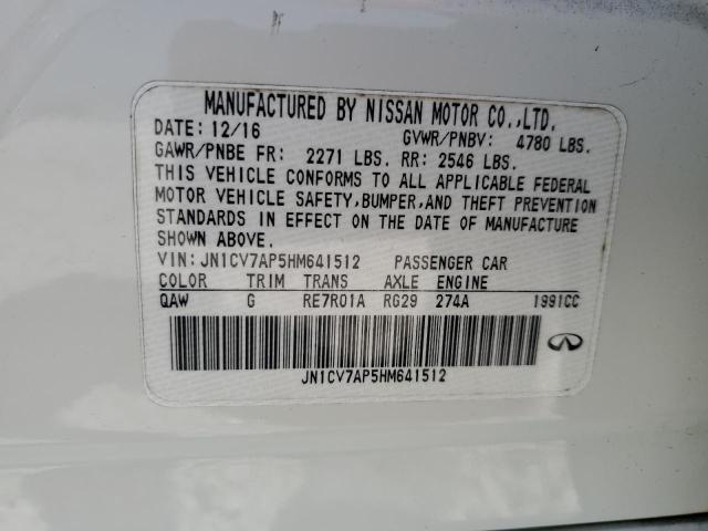 JN1CV7AP5HM641512 Infiniti Q50 BASE