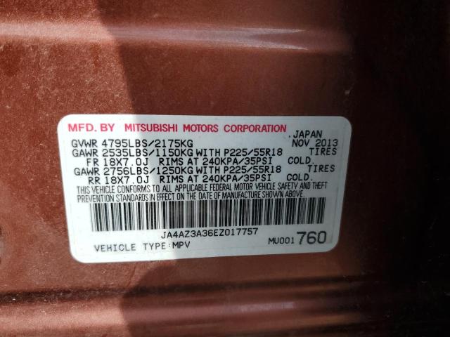 JA4AZ3A36EZ017757 Mitsubishi Outlander Se