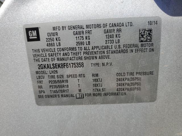 2GKALSEK8F6175358 GMC Terrain Slt