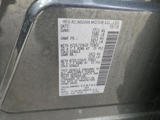 5N1DL0MM9KC519745 Infiniti QX60 LUXE