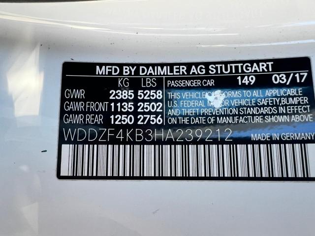 WDDZF4KB3HA239212 Mercedes-Benz E 300 4matic