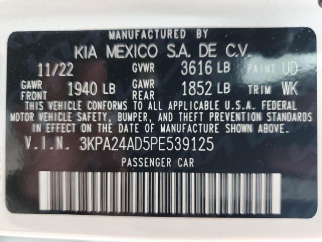3KPA24AD5PE539125 KIA RIO LX