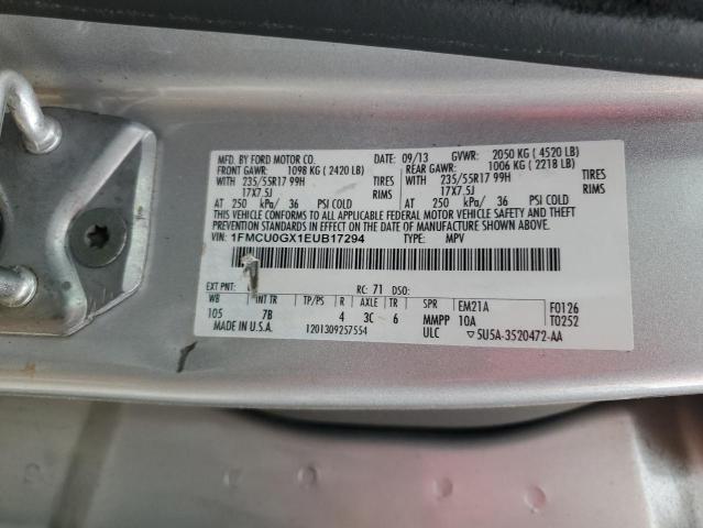 1FMCU0GX1EUB17294 Ford ESCAPE SE
