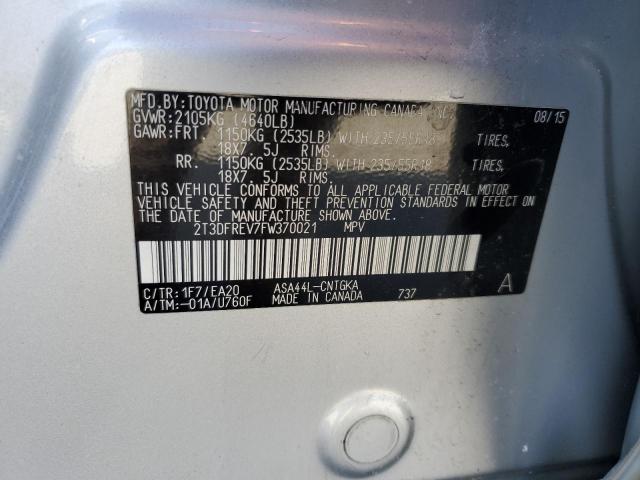 2T3DFREV7FW370021 Toyota RAV4 LIMIT