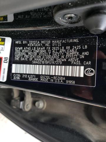 58ADZ1B19PU147279 Lexus Es 350 Base