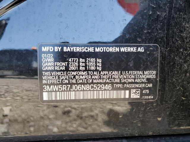 3MW5R7J06N8C52946 BMW 330XI