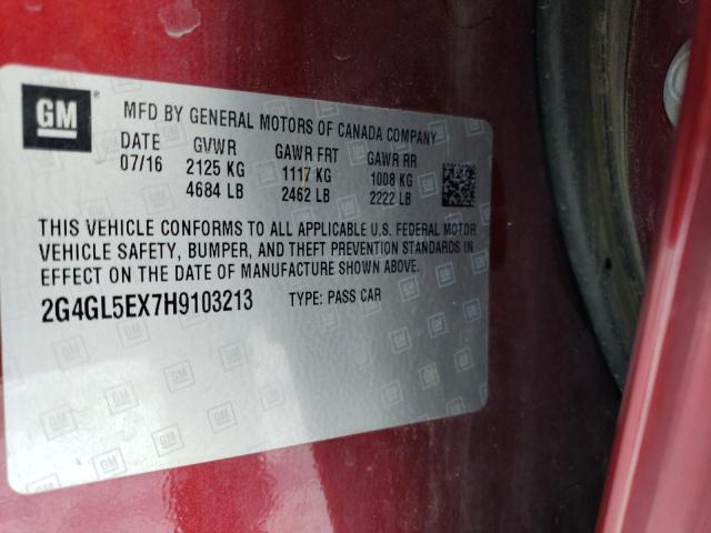 2G4GL5EX7H9103213 Buick Regal Sport Touring