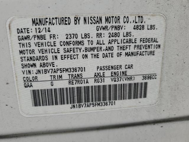 JN1BV7AP5FM336701 Infiniti Q50 BASE