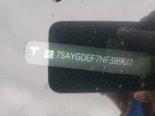 7SAYGDEF7NF399617 Tesla Model Y