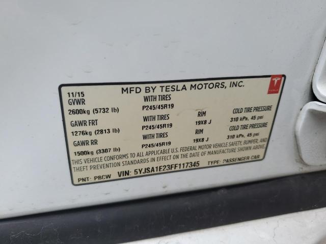 5YJSA1E23FF117345 Tesla MODEL S