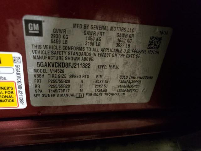 5GAKVCKD8FJ211382 Buick Enclave