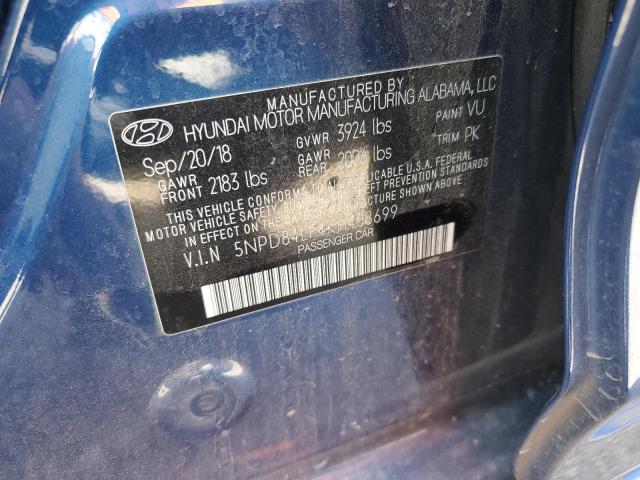 5NPD84LF4KH408699 Hyundai ELANTRA SEL