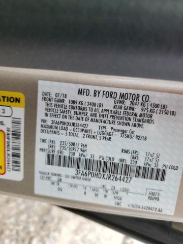 3FA6P0HDXJR264427 Ford FUSION SE