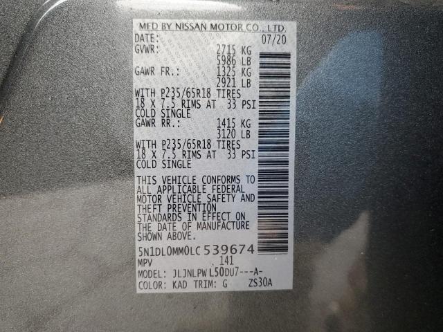 5N1DL0MM0LC539674 Infiniti QX60 LUXE