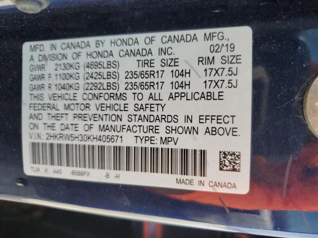 2HKRW5H30KH405671 Honda CR-V LX