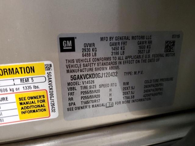 5GAKVCKD0GJ120432 Buick Enclave