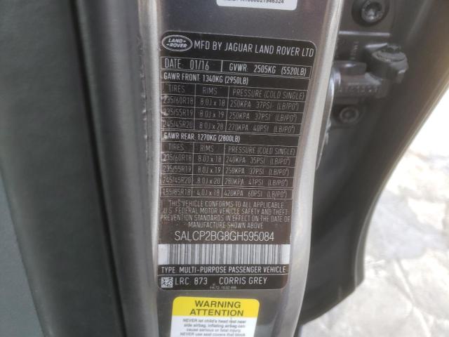 SALCP2BG8GH595084 Land Rover Discovery Sport Se