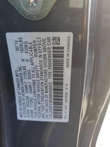 2HGFC3B3XKH355672 Honda CIVIC EX