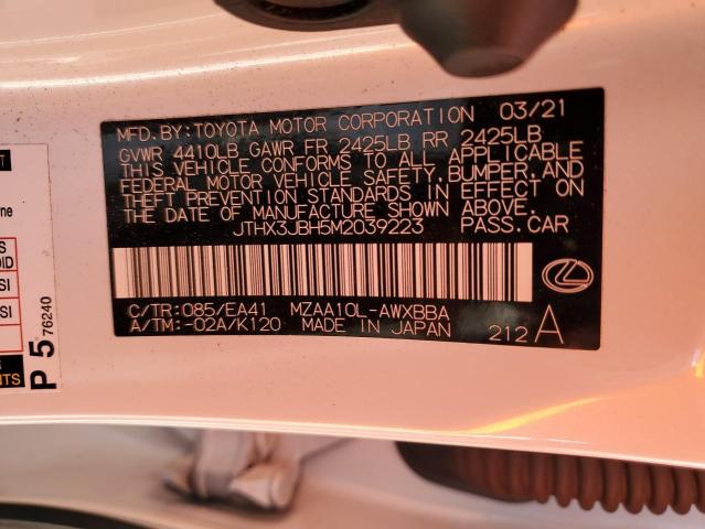 JTHX3JBH5M2039223 Lexus UX 200