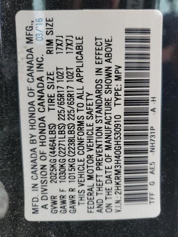 2HKRM3H40GH530910 Honda CR-V SE