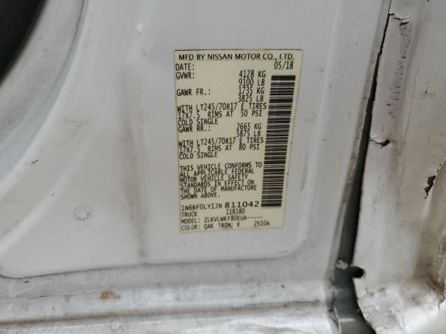 1N6BF0LY1JN811042 Nissan NV 2500 S