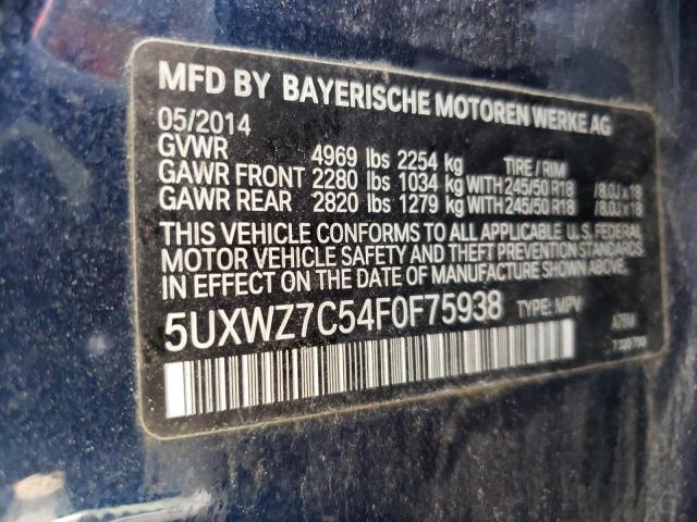 5UXWZ7C54F0F75938 BMW X3 Sdrive28i
