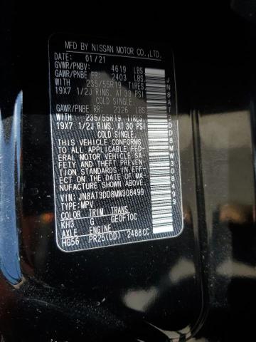 JN8AT3DD8MW308499 Nissan Rogue Platinum