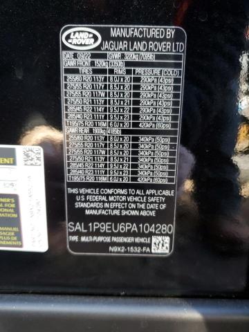 SAL1P9EU6PA104280 Land Rover Range Rover Sport Dynamic Se