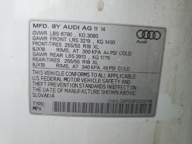 WA1LGBFE3FD012176 Audi Q7 Premium Plus