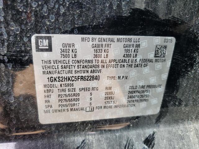 1GKS2HKC5FR622840 GMC Yukon Xl K1500 Slt