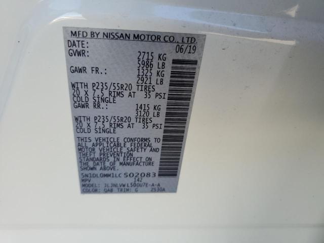 5N1DL0MM1LC502083 Infiniti QX60 LUXE
