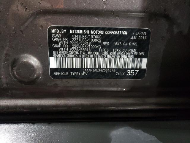 JA4AR3AU3HZ064578 Mitsubishi Outlander Sport Es