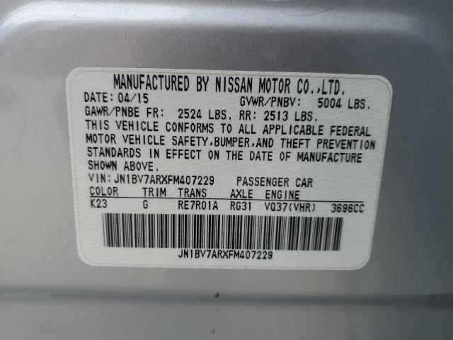 JN1BV7ARXFM407229 Infiniti Q50 BASE