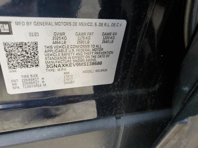 3GNAXKEV9MS138688 Chevrolet EQUINOX LT